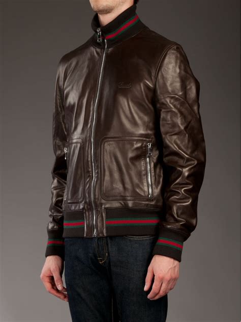 gucci jacket mens cheap|gucci leather jacket men's.